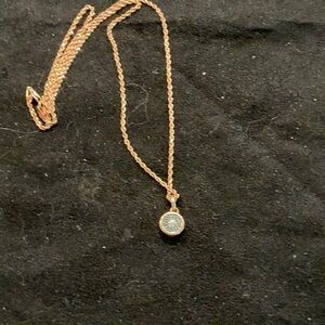 MONICA VINADER Rose Gold Pave evil eye Pendant and matching chain